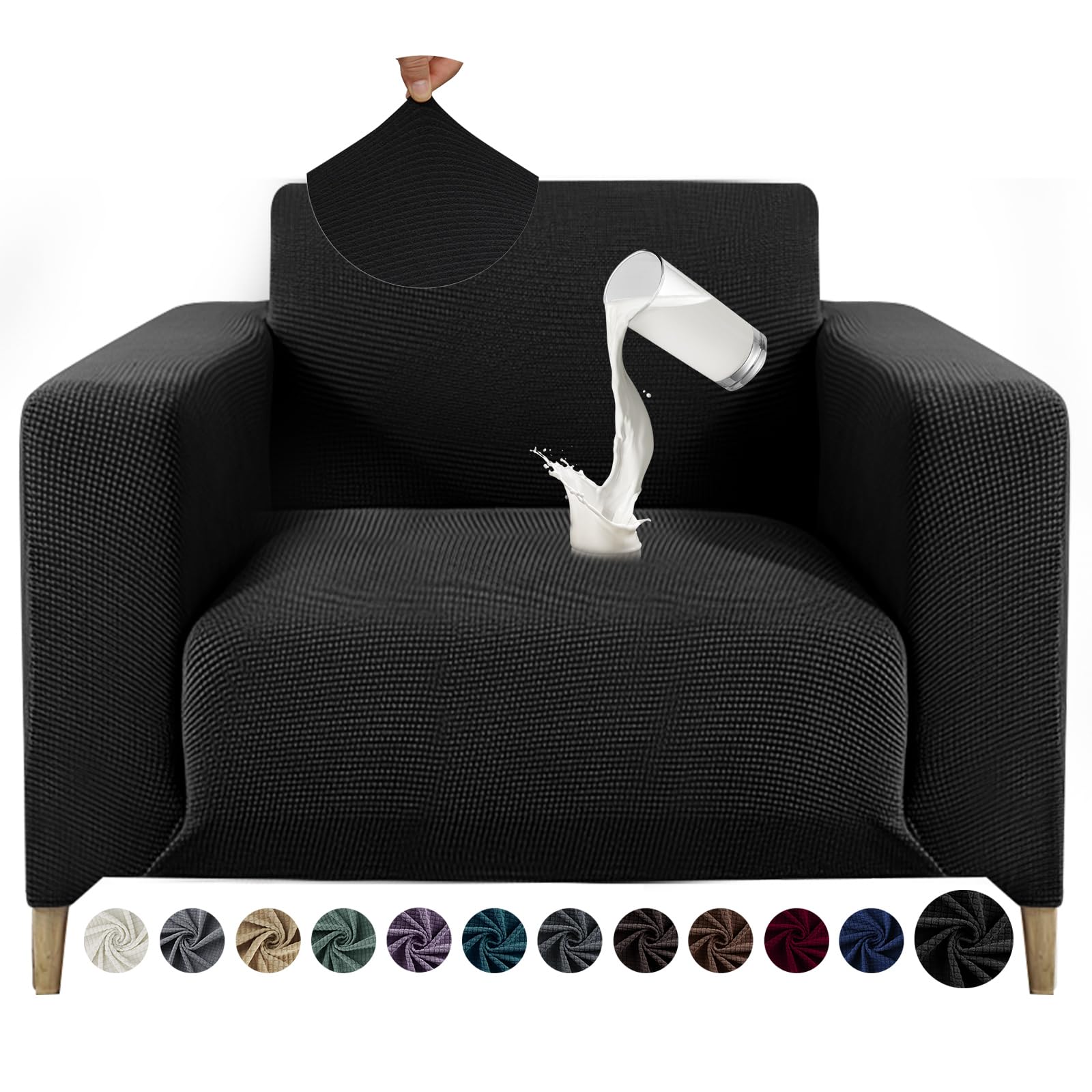 Housse de canapé extensible imperméable antidérapante universelle 4 places jacquard