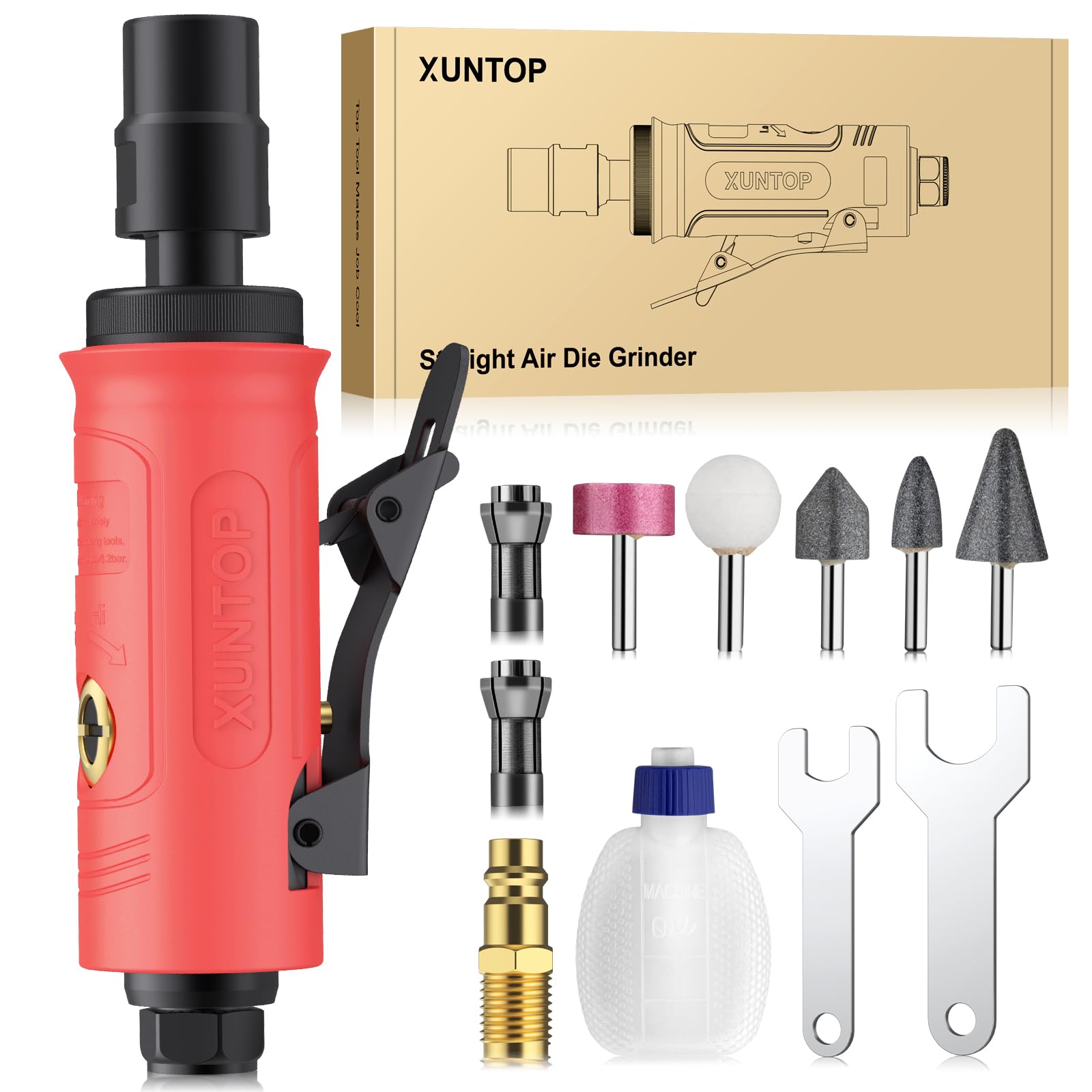 XUNTOP 1/4'' Meuleuse (Tête droite)
