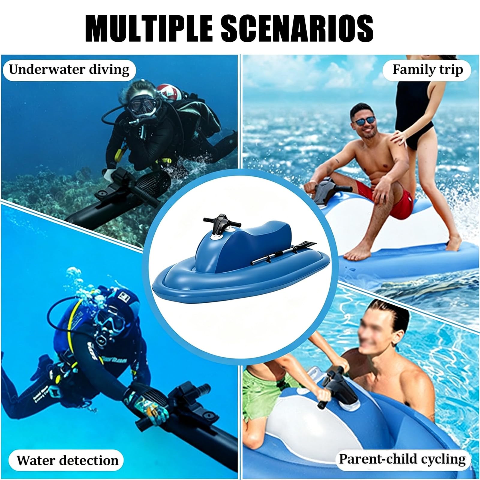Scooter Acuático Eléctrico Hinchable 2 En 1,Propulsor Submarino | Motor Portátil Moto Acuática Y SUP,Carga Rápida 3,5h,Mango Ergonómico,Ajuste 10 Velocidades,Para Deportes Acuáticos Nothrusters