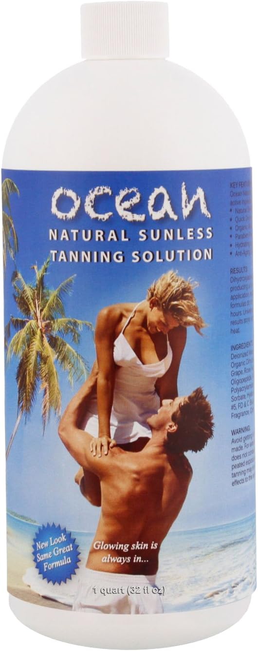 Ocean Professional Salon Sunless Tanning Solution, 1 Quart(32 oz)