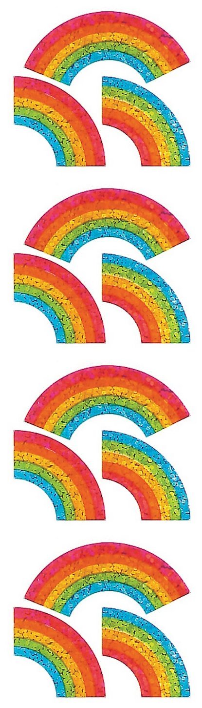 Jillson Roberts Prismatic Stickers, Mini Rainbows, 12-Sheet Count (S7059)