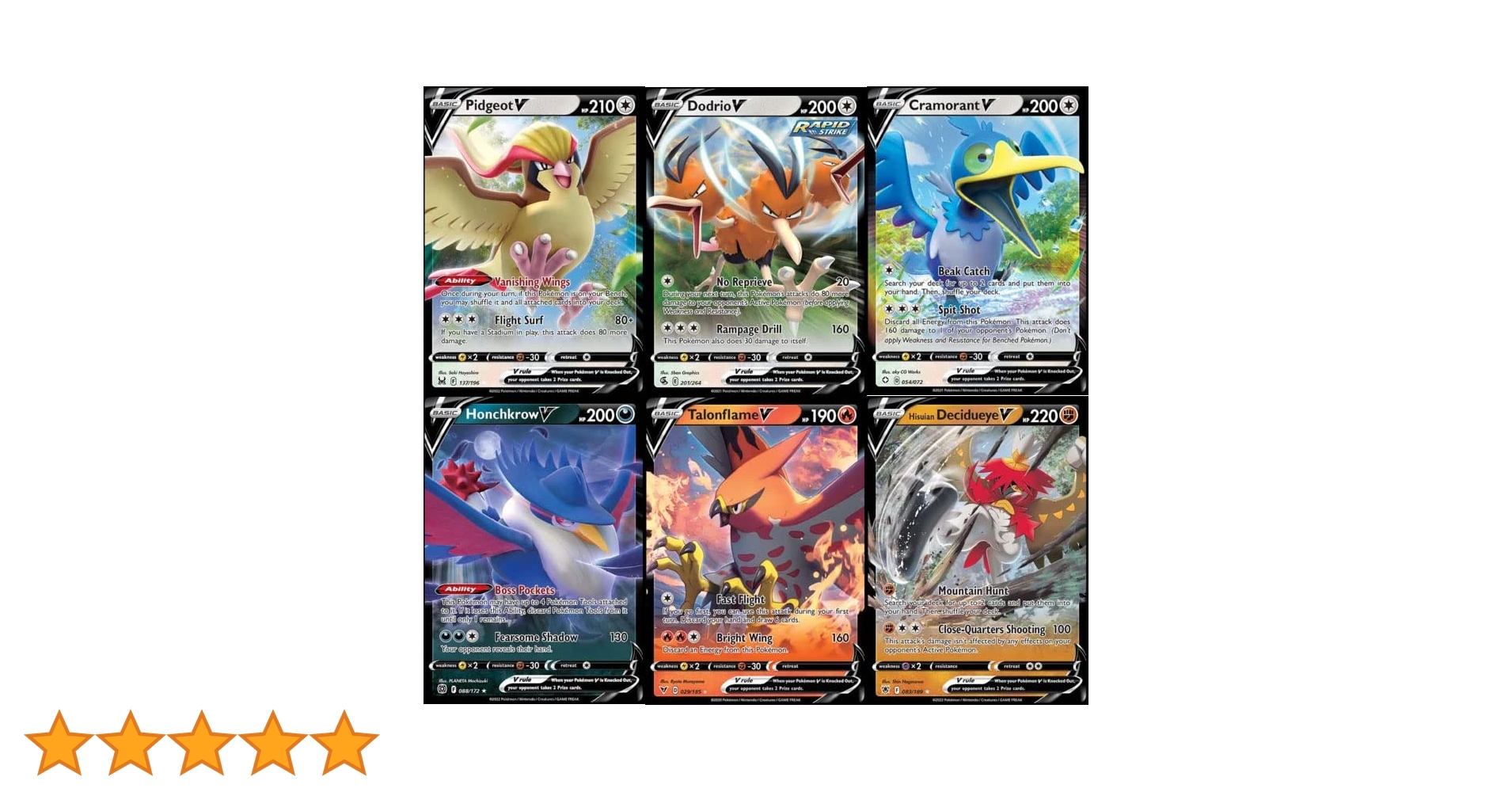 ポケモン - たかまろん Amazon.co.jp: ポケモンV - 6カードロット - フライングタイプ