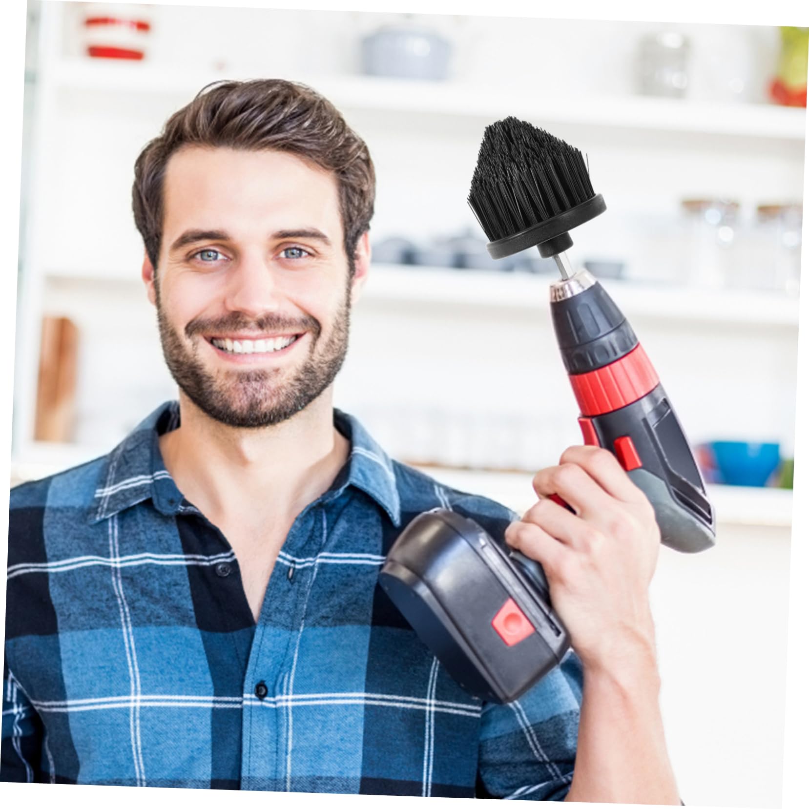 STOBAZA 10piezas Cepillo De Taladro Eléctrico para Limpieza Profunda Accesorios De Cepillo De Taladro para Baños Azulejos y Esquinas