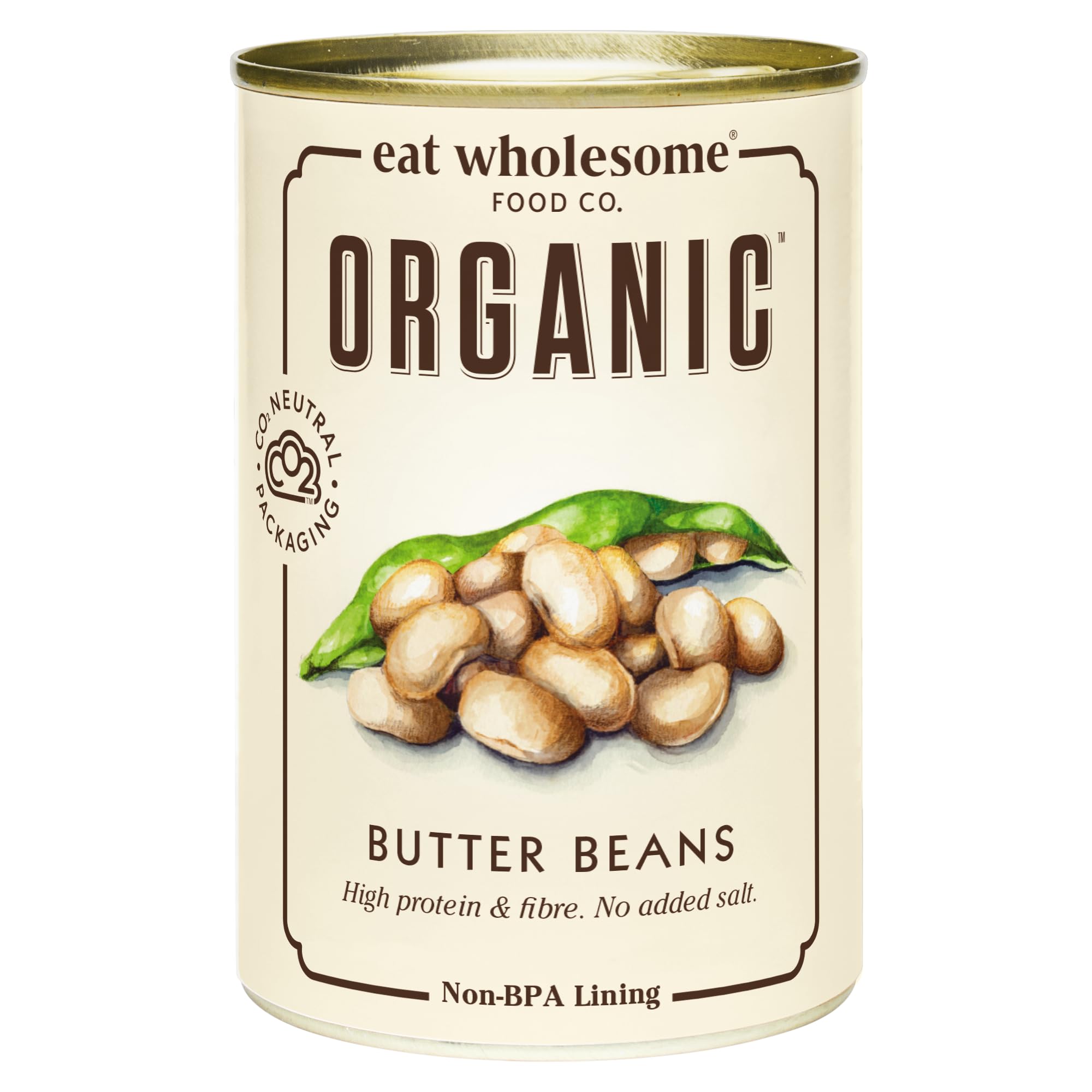 Eat Wholesome Haricots Blancs Bio, 400 g (Lot de 12)