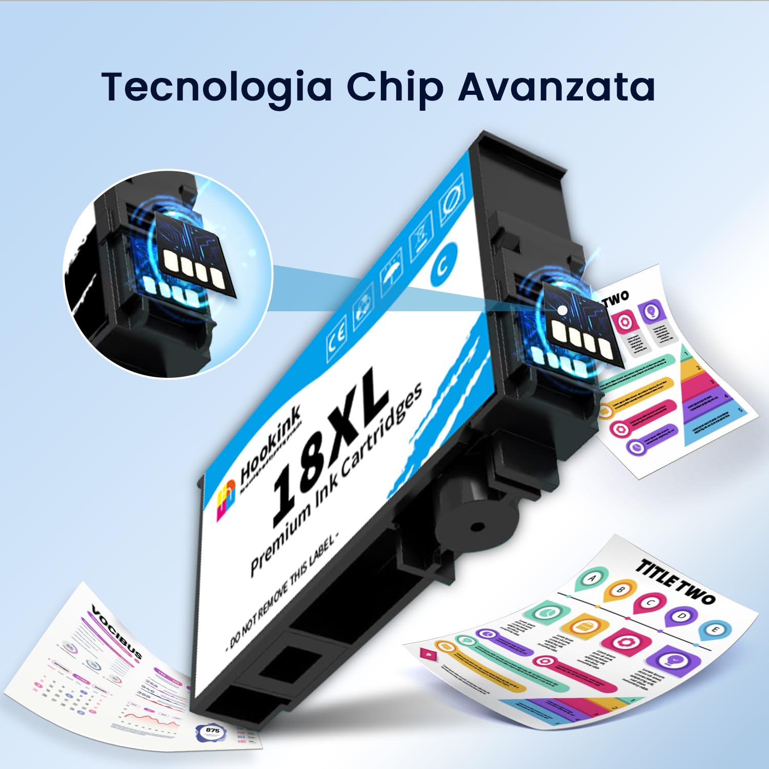 Hookink 18 XL Cartucce d'inchiostro Compatibili per Epson 18XL Cartucce Multipack per Expression Home XP-215 XP-205 XP-225 XP-212 XP-202 XP-325 XP-315 XP-305 XP-322 XP-312 XP-425 (Confezione da 10)