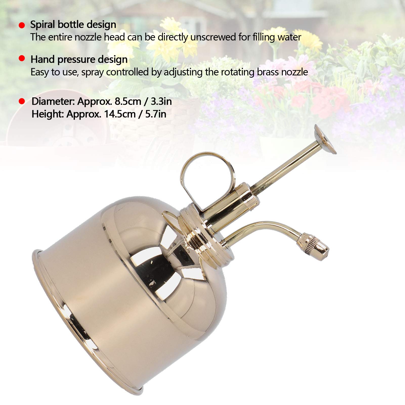 Plante brumisateur, arrosoir en Acier Inoxydable métal Plante pulvérisateur brumisateur Or Plante Vaporisateur Plantes d'intérieur succulentes bonsaï Jardin Plante d'intérieur Spritzer