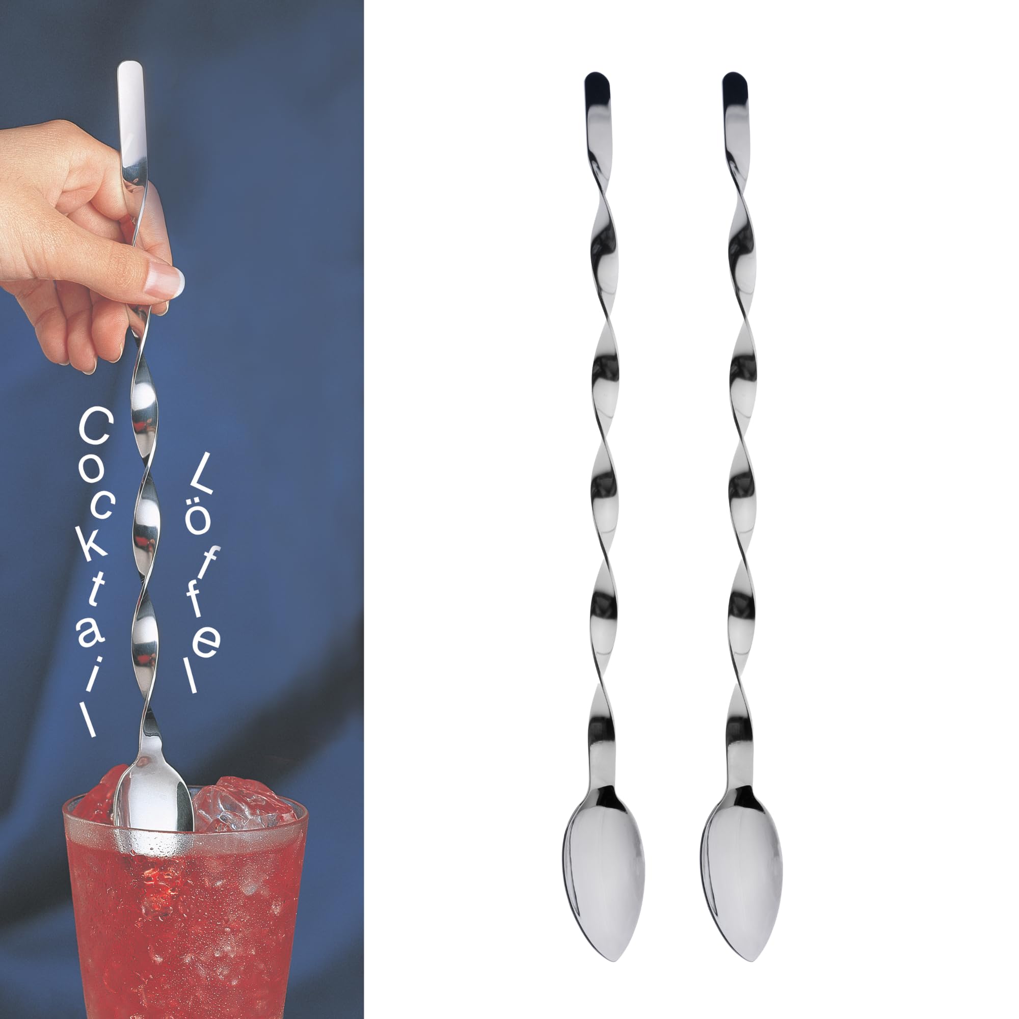 Gehring Solingen Cocktaillöffel 2er Set I Longdrinklöffel Se