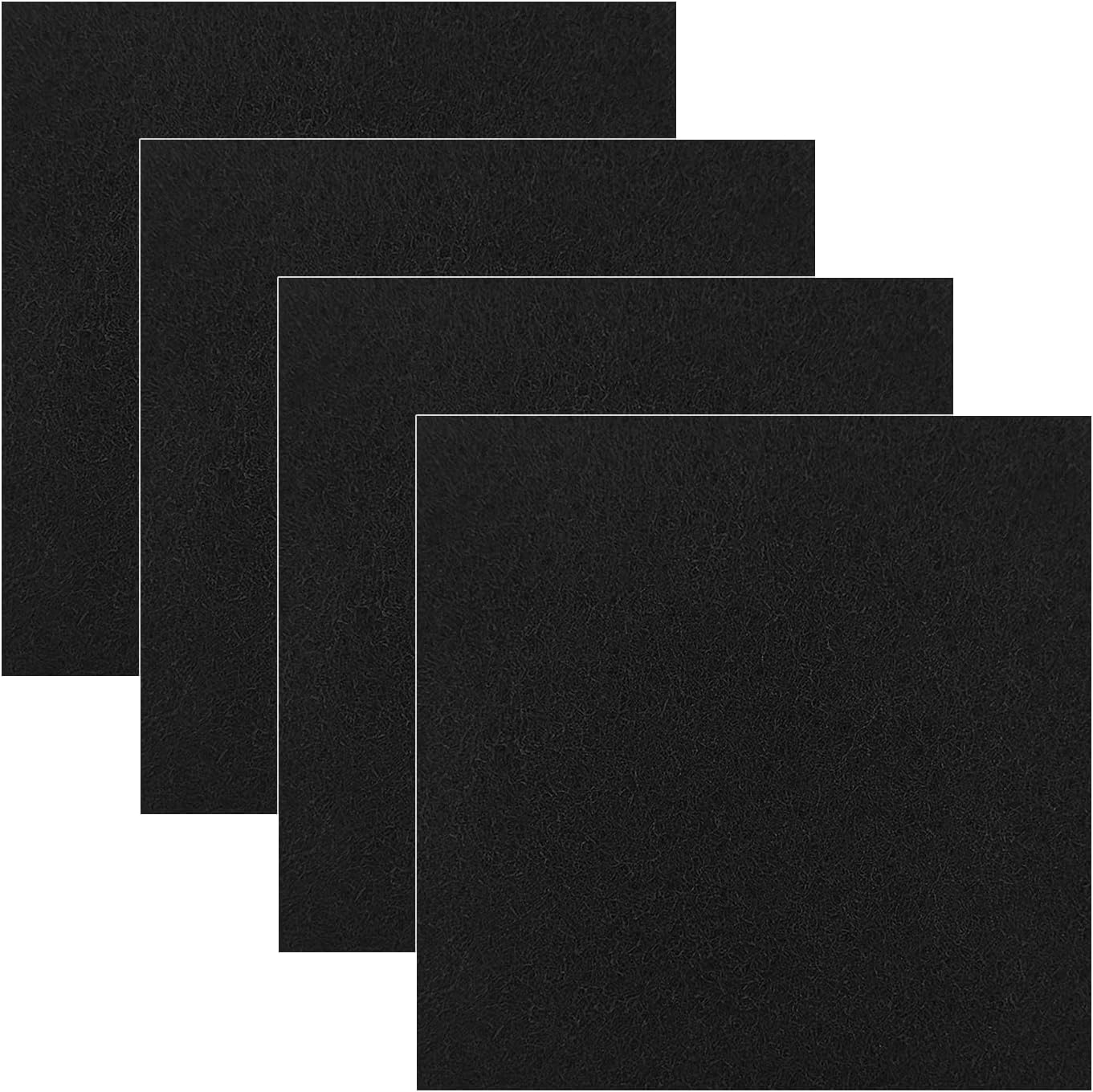 4 Pack 5inch Charcoal Filters for Kitchen Compost Bin, Compost Filters for Countertop Bin Pail Replacement, Activated Charcoal Home Bucket Refill Sets, Square