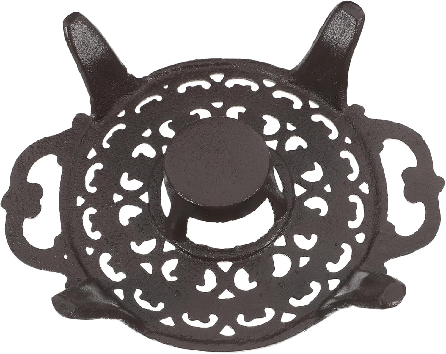 Heavy Duty Cast Teapot Tripod Stand for Brewing Tea and Coffee Rustic Decor for Home Office Milk Warmer Pot and Farmhouse Coaster for Hot Drinks