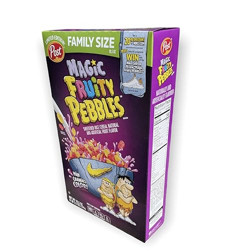 Miniatura 6 de Post Magic - Cereal frutal de guijarros  Leche cambia de color 185 onzas paquete de caja de Munchie de cereales para desayuno tamaño familiar 185