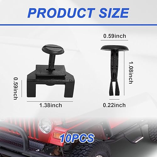 Miniatura 2 de Dickno Juego de 10 clips para cubierta de parachoques delantero de automóvil, OEM 53879-58010 47749-58010, repuesto de cierre automático compatible