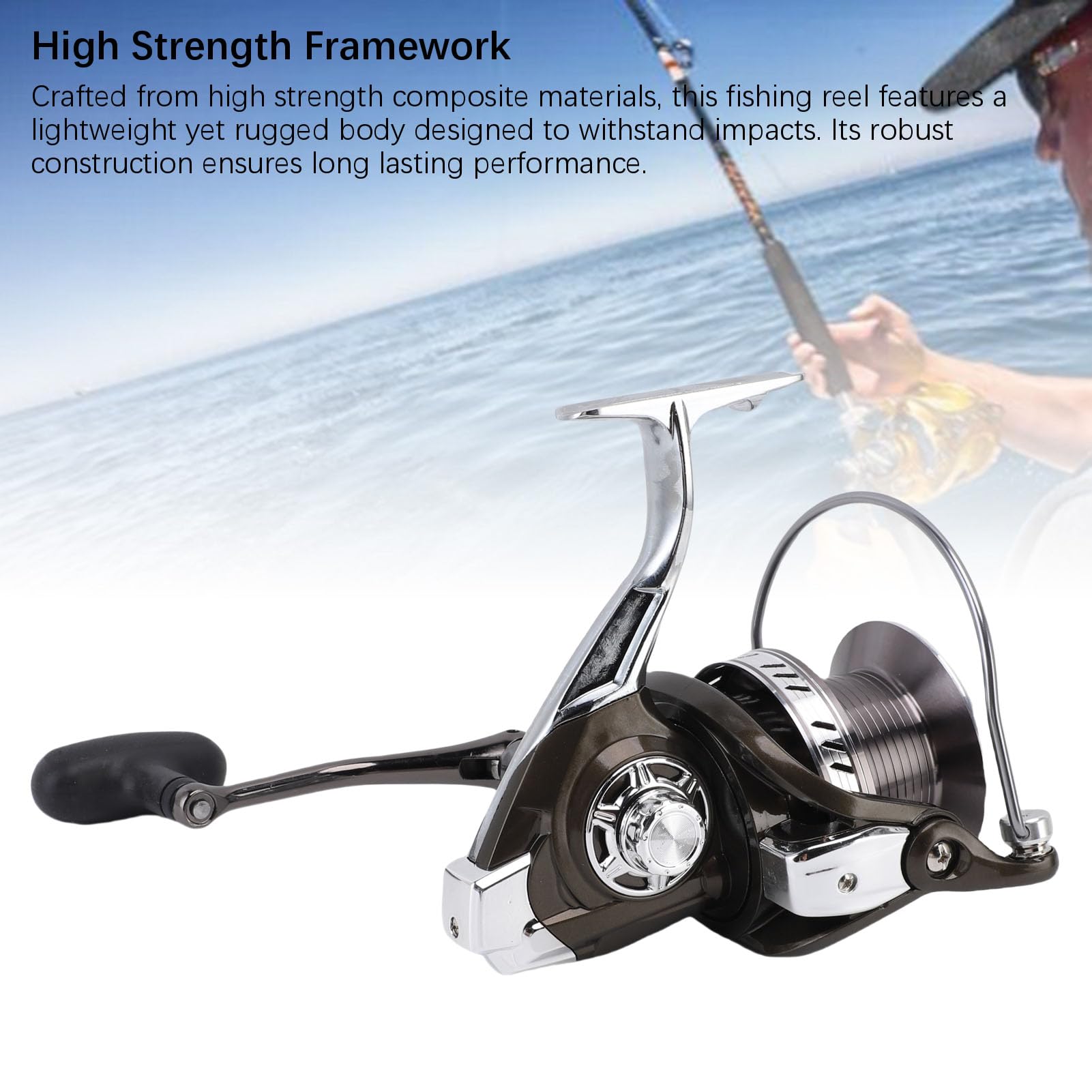 Mulinello da Pesca, Mulinello Baitcaster in Lega di Alluminio Leggera, Bobina di Ricambio Resistente Agli Urti per Lanci Lunghi