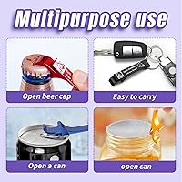 Vista 6 de WYPAS 100 abridores de botellas personalizados, llavero personalizado para abrebotellas para bodas, fiestas, soporte para logotipos personalizados.