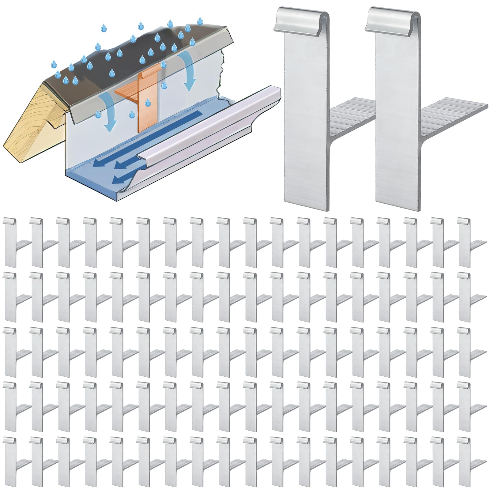 Cale de gouttière en aluminium pour redresser une fixation sur planche de rive inclinée