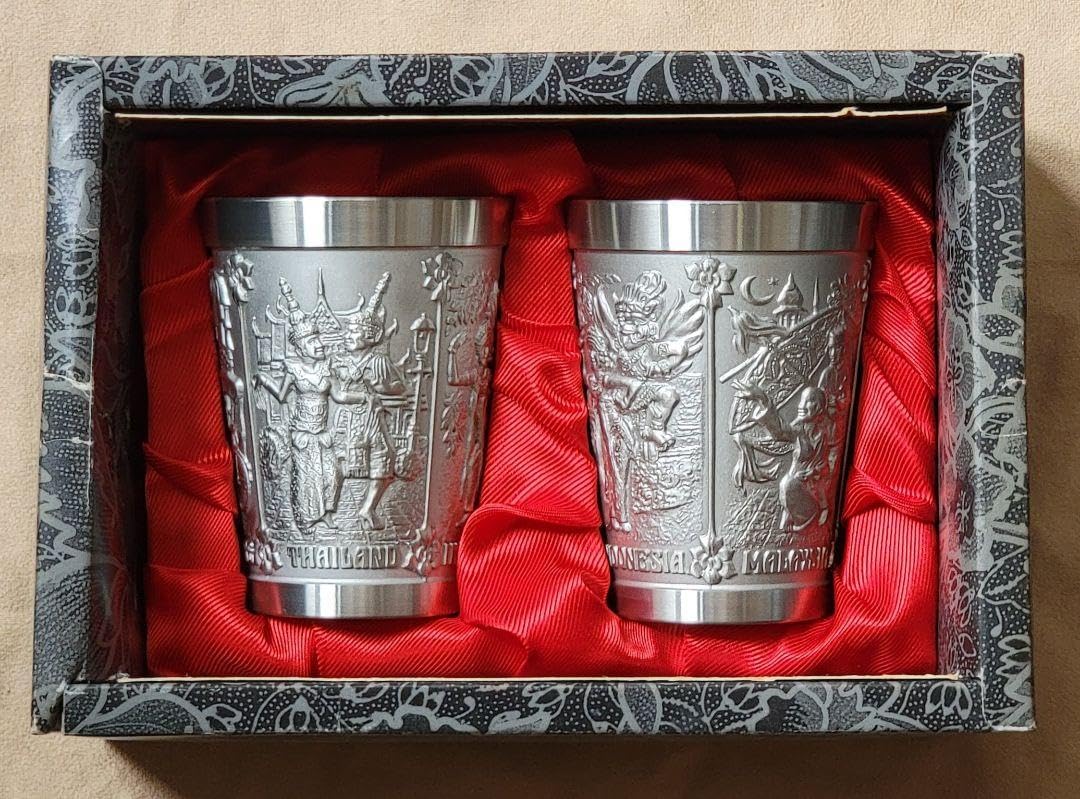 Amazon | 336 錫製タンブラーセット シンガポールピューターアート