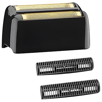 FXRF2G Shaver Replacement Head Compatible with BaByliss Pro FX3 Foil Shaver, Hypoallergenic Gold Foil, Black