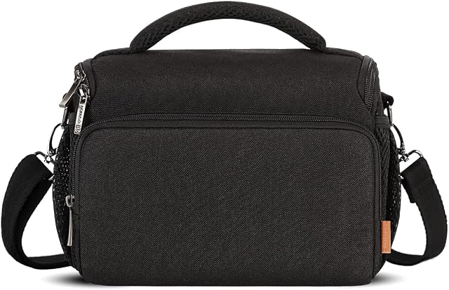DOMISO Camera Bag Case Waterproof Anti-Shock Shoulder Bag,Black