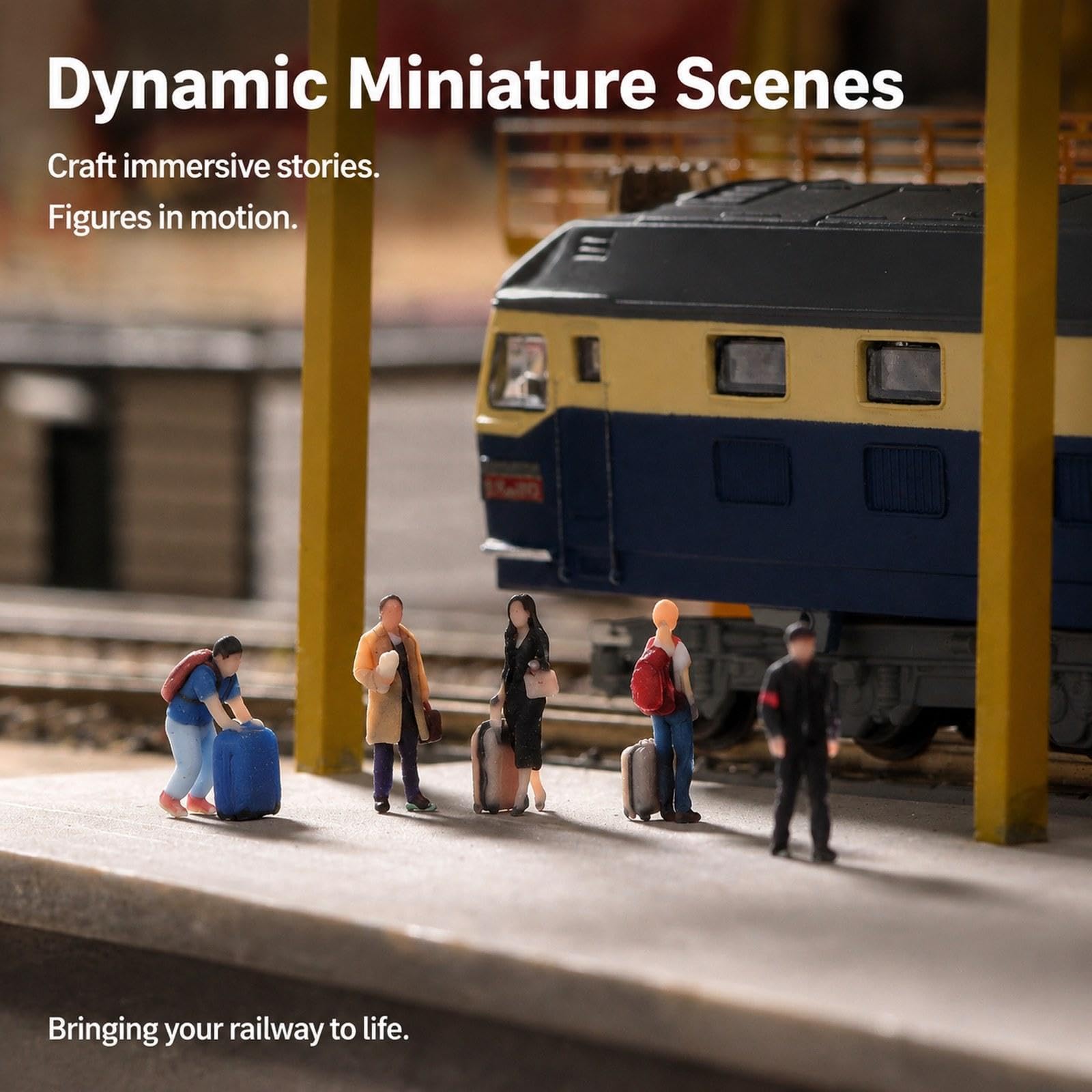 Confezione da 4 Miniature di Passeggeri, Kit di Modellismo, Idea Regalo per Progetti Fai da Te, Modellino di