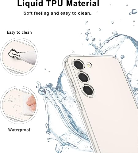 Miniatura 5 de Funda transparente para Samsung Galaxy S22 5G, paquete de 2 fundas protectoras de silicona suave delgada de cuerpo completo compatible con Samsung