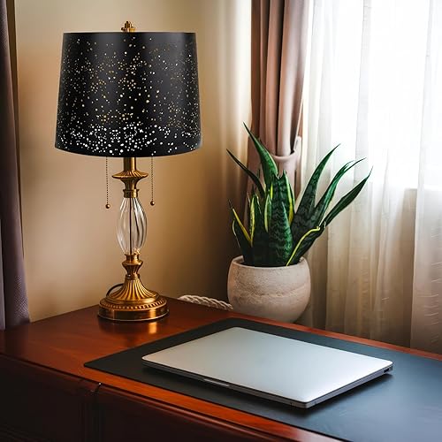 Miniatura 7 de Alucset - Pantallas grandes con proceso de grabado de metal, pantallas grandes para lámpara de mesa y luz de suelo, diseño de estrellas de cielo, 12