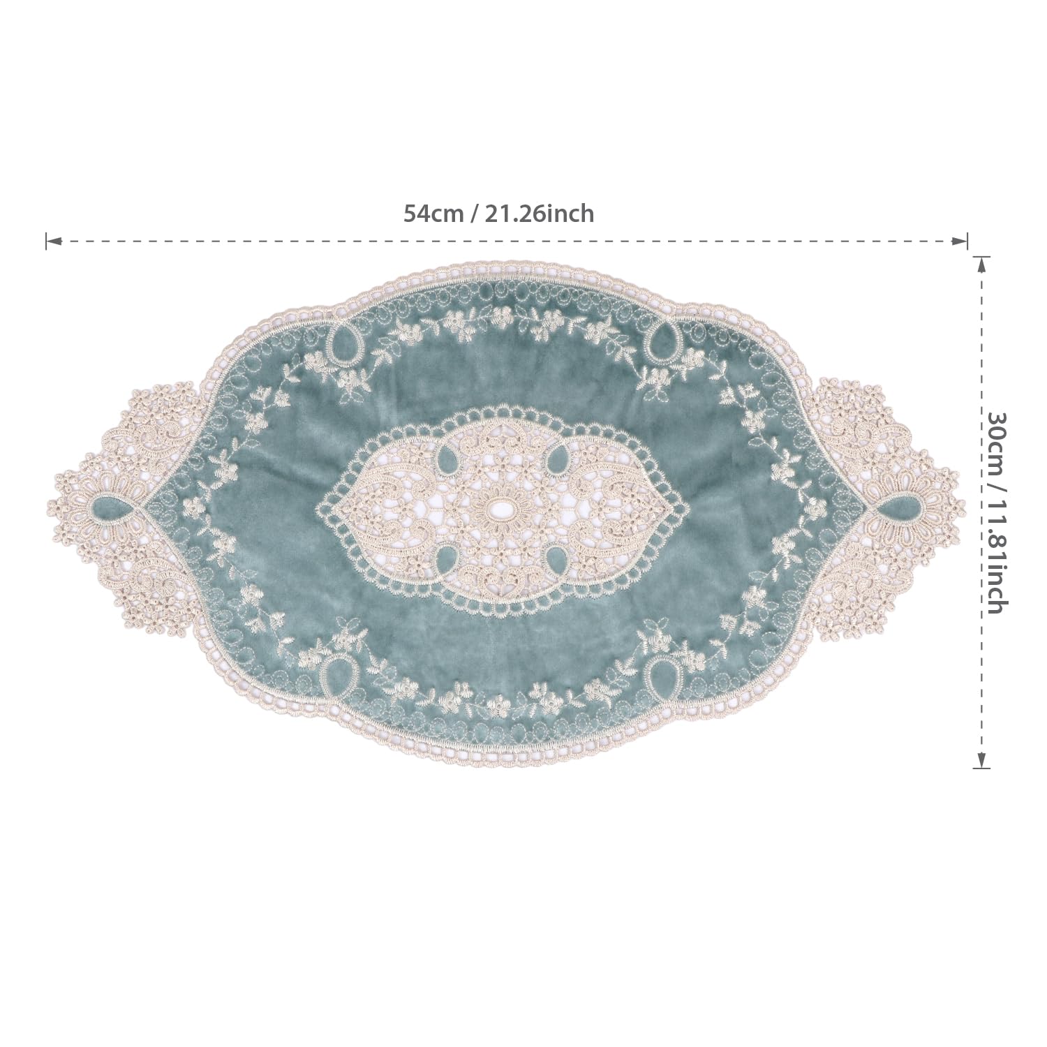 Eleganti tovagliette classiche in pizzo, confezione da 2 tovagliette
