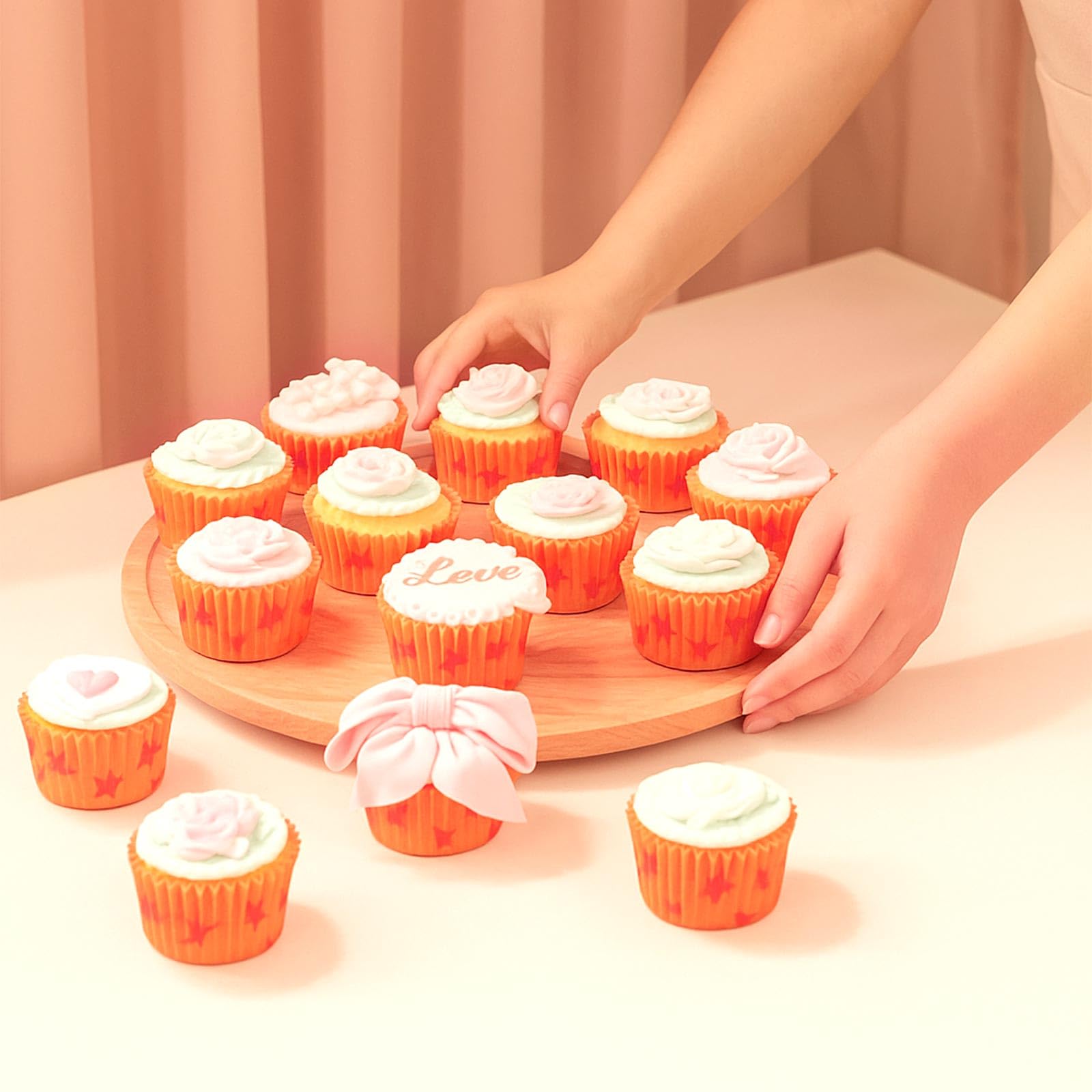 Décoration Anniversaire Enfant 300 Caissettes Cupcake Papier Imprimé Étoiles Jaunes/Rouges - Pour Anniversaire Enfant, Thème Anime, Cosplay Caissettes Cupcake Anime