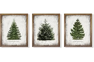 Small Christmas Wall Art - Rustic Vintage Farmhouse Holiday Decor