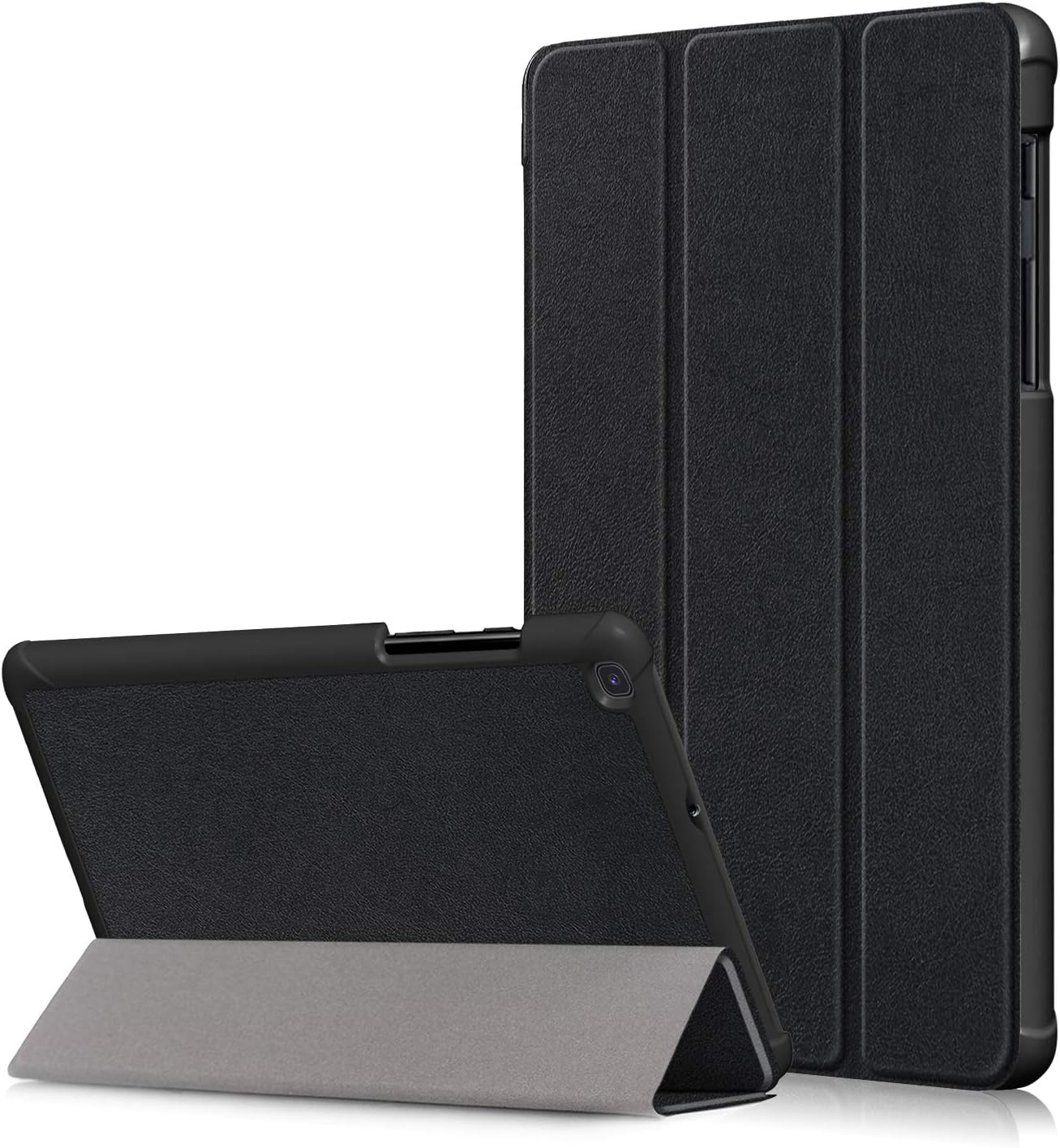 Surom Folio Case for Samsung Galaxy Tab A 8.0" 2019 (Model SM-T290 / T295 / T297), Ultra Slim PU Leather Lightweight Tri-Fold Stand Cover Case for Galaxy Tab A 8.0 2019 Tablet, Black