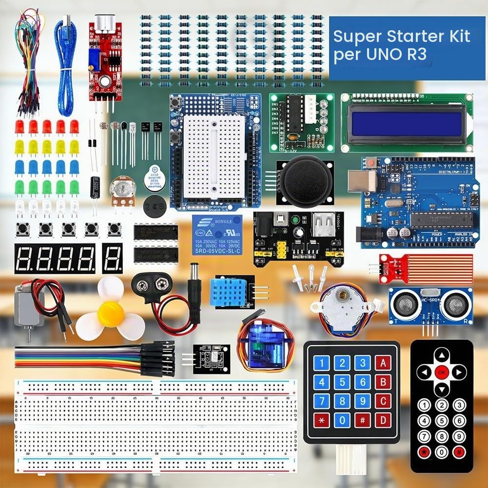 Per Arduino Starter Kit, R3 Super completo Learning Set con per RFID Aggiornamento Elettronica Progetto fai da te per Principianti Studenti Hobby (UNO-Pro)