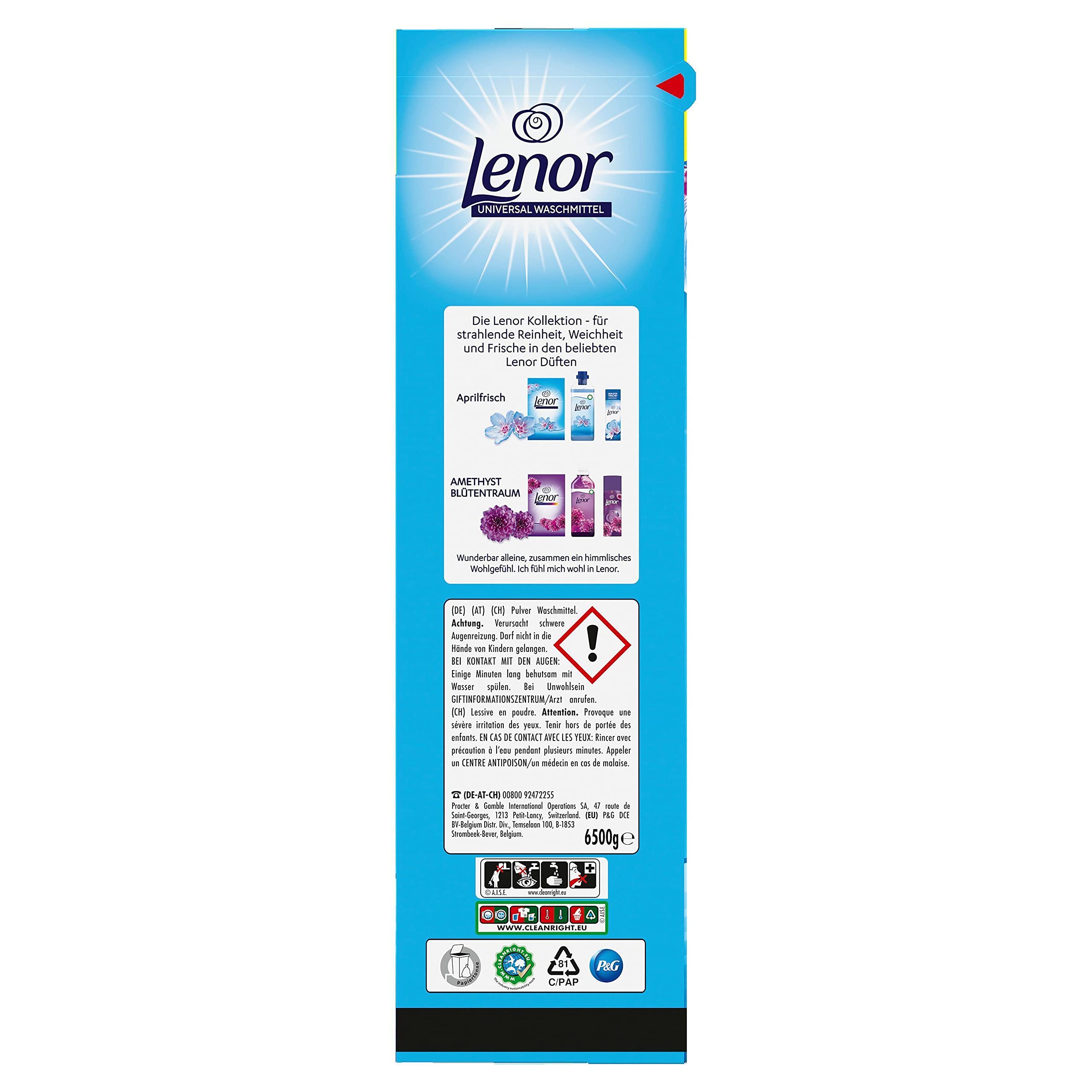 Lenor WM Pulver Aprilfrisch 6.5KG - 100WL
