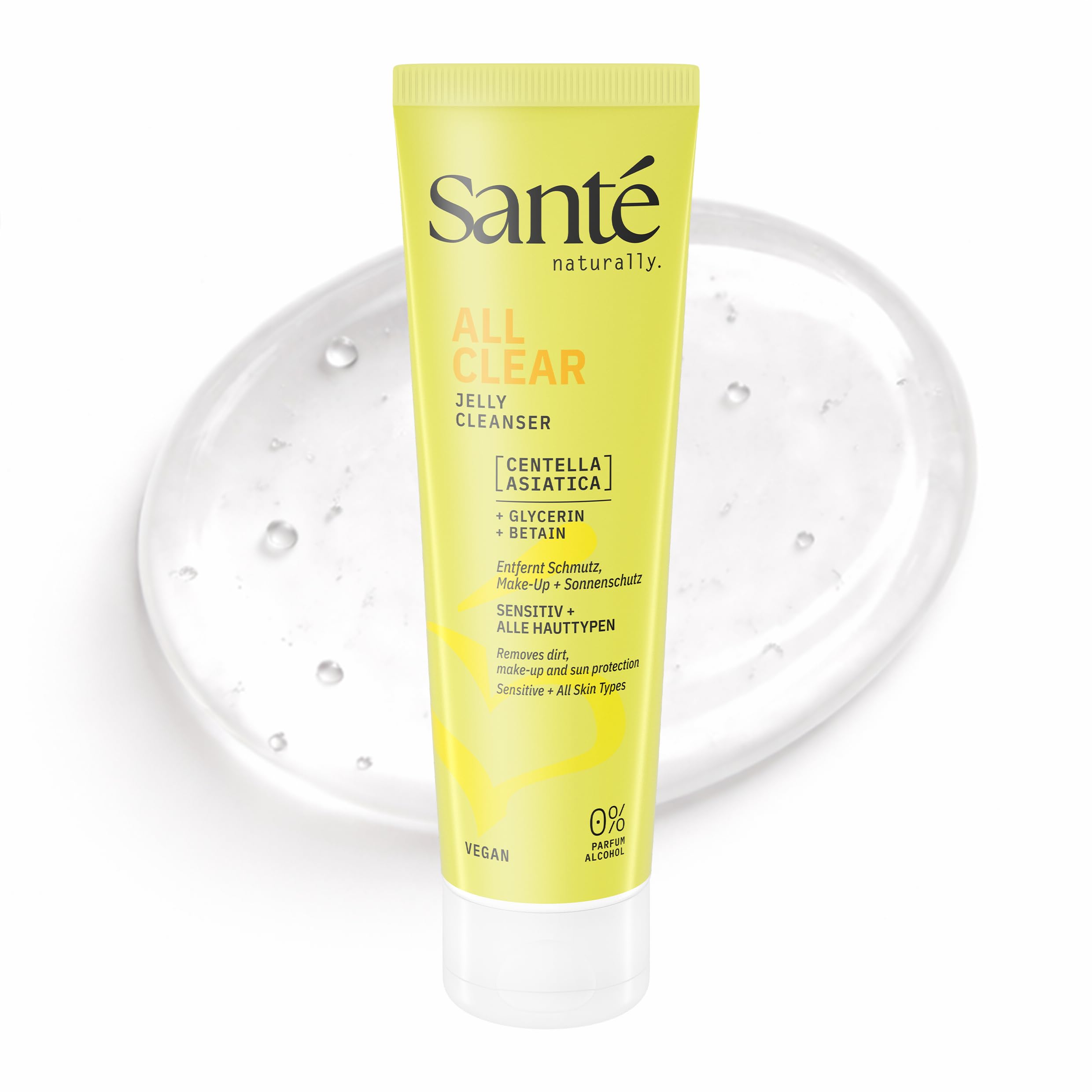 Santé naturally. All Clear Jelly Cleanser 150 ml - milde Gesichtsreinigung mit Cica, Glycerin & Betain