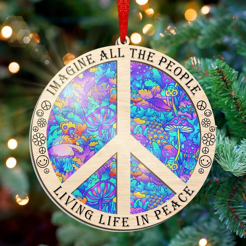 Regalos de Navidad hippie para mujeres y hombres, adornos de Navidad de atrapasoles 2025, adornos hippie bohemios, regalos para amigos, familia,