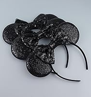 Vista 100 de Diadema con orejas de ratón de Minnie de leopardo, decoración de fiesta, diadema de orejas de ratón para disfraz de Halloween, accesorios para el 2