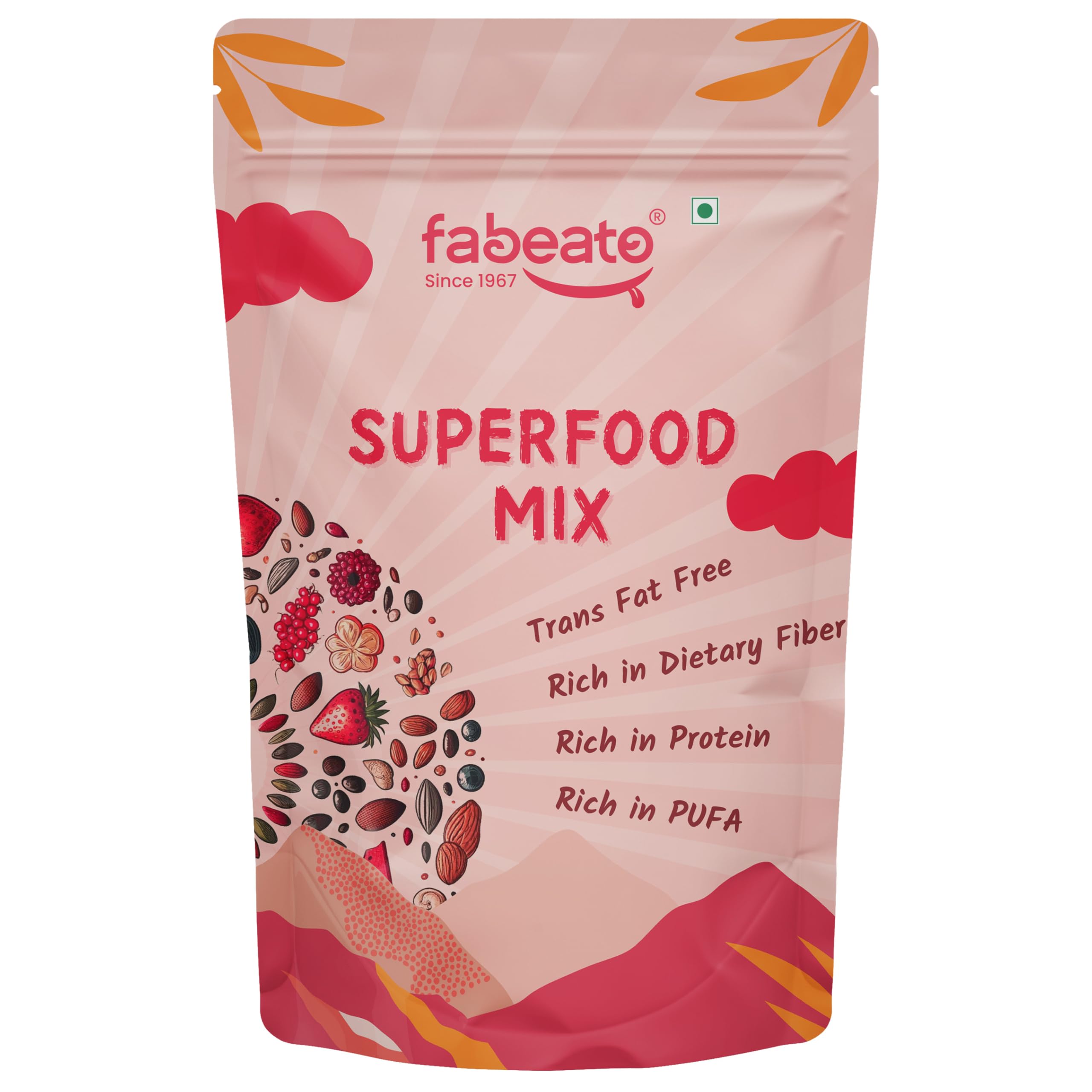 Fabeato 15-In-1 Premium Superfood Mix 200g |Trail Mix |Nuts, Dry Fruits, Seeds and Berries | Rich in Dietary Fiber, Rich in Protein|Trans Fat free|Rich in PUFA (B0D9888KF5) Amazon Price History, Amazon Price Tracker