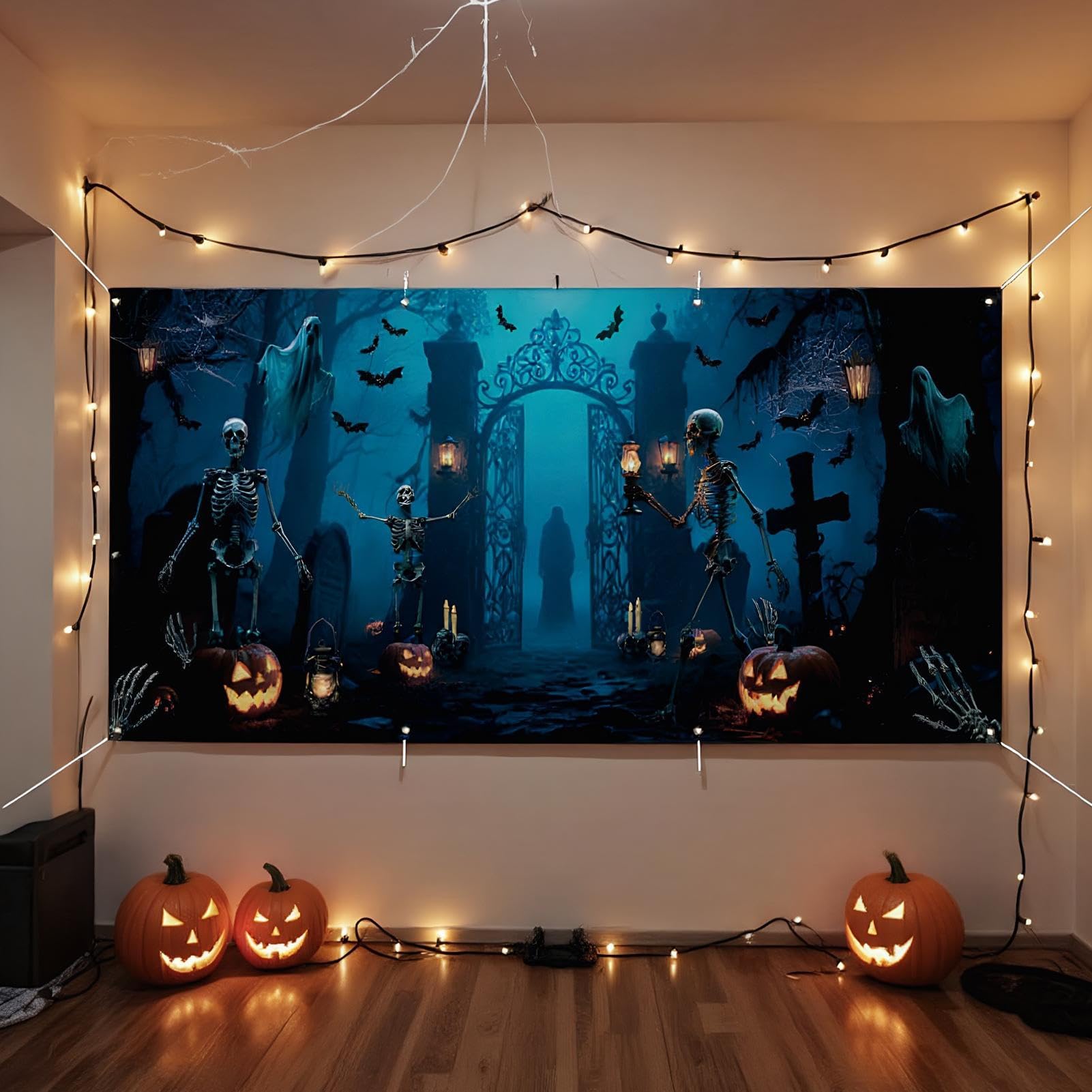Na Drzwi Garażowe Halloween Dekoracja Świąteczna Na Patio 4x1,8 m