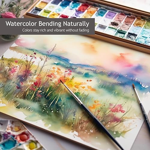 Miniatura 4 de Paquete de 50 tarjetas de acuarela de algodón blanco de 5 x 7 pulgadas con sobres, plegables, pesadas, 140 libras, tarjetas de felicitación para