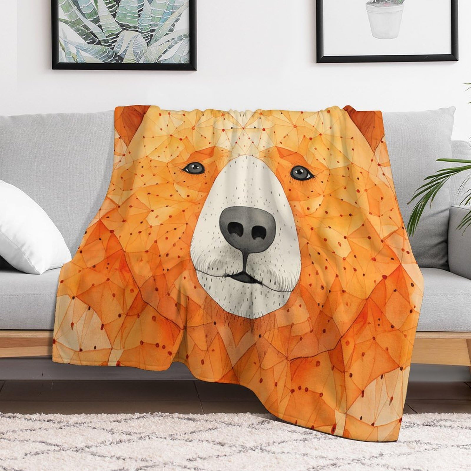 Couverture lit douce ours 152x203 cm contre les courants d'air de climatisation