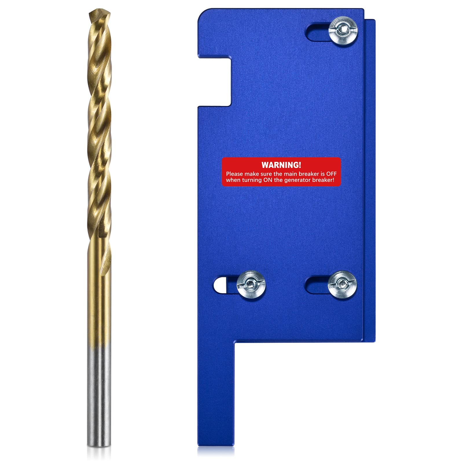 LATING Generator Interlock Kit for Square D Vertical Panels with 3 1/4 to 4 Inches Spacing, Anodized Main Breaker Interlock Kit, 150 or 200 Amp, Blue