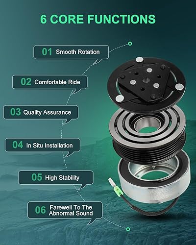 Miniatura 247 de SCITOO Compresor de CA para Acura TSX 2.4L 2004 2005 2006 2007 2008, CO 10849T Compresor de aire acondicionado con embrague 38810RBBA01 10360661