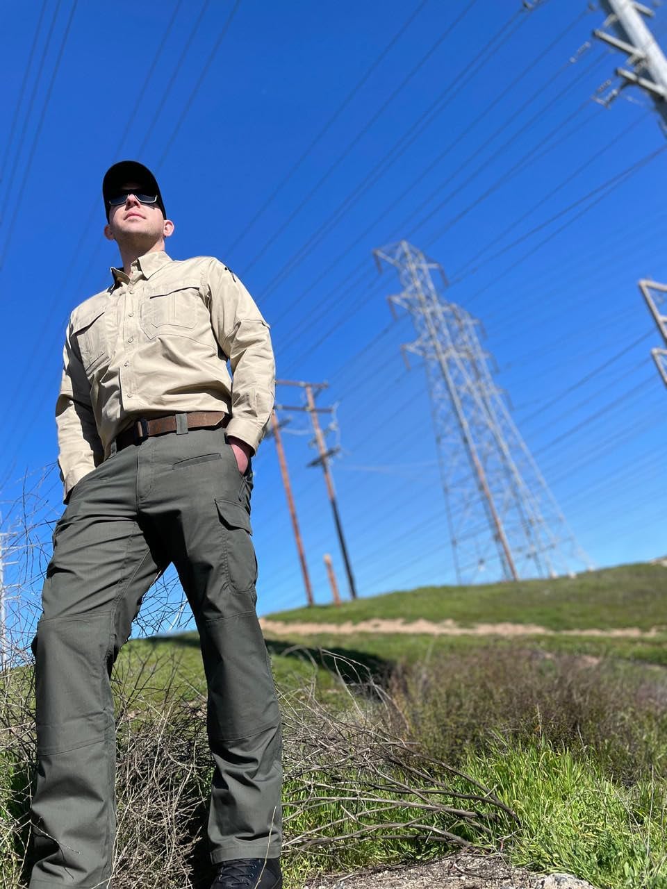 LA Police Gear Men's Long Sleeve Battle Rattle Stretch Field Shirt, Tactical Button Up Ripstop Uniform Shirt for Men - Image 2