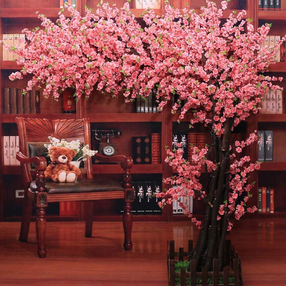 Pink Artificial Cherry Blossom Tree Artificial Plant for Wedding Event Indoor Outdoor Party Restaurant Mall Silk Flower (10FT/3M)