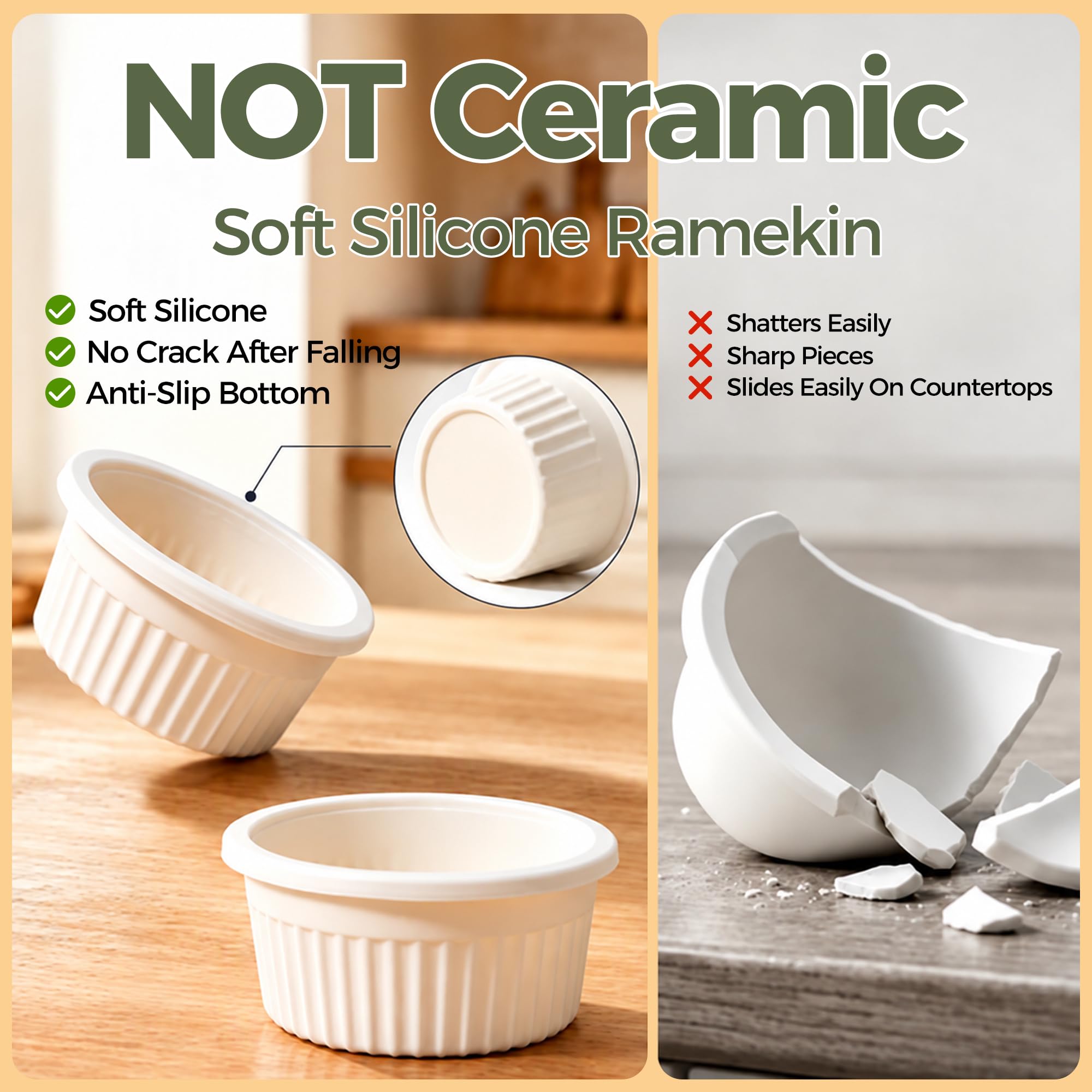 Silicone Ramekins - Oven & Air Fryer Safe -4