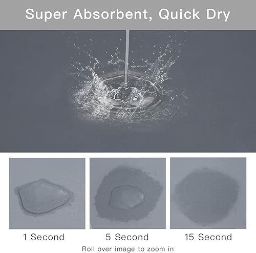 Miniatura 7 de Tapete de baño absorbente de agua, impermeable, tapete de goma para baño, tapete de baño autosecable, tapete de baño para el hogar, súper