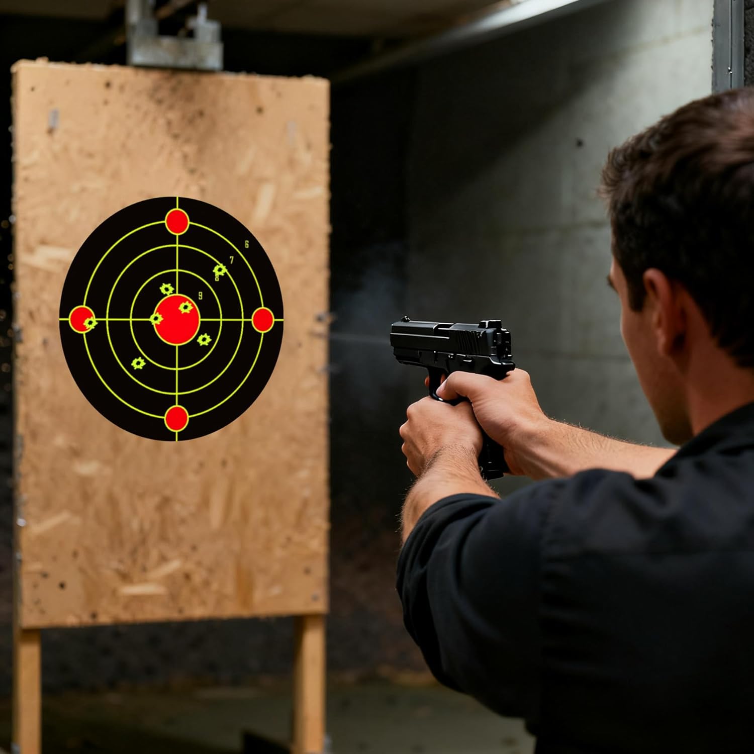 8" Splatter Targets, 25/50 Pcs Targets Stickers for Shooting Range, Self Adhesive Shooting Paper, Color Changing Reactive Targets for Pistol Firearm BB Gun Rifle Shooting Indoor Outdoor