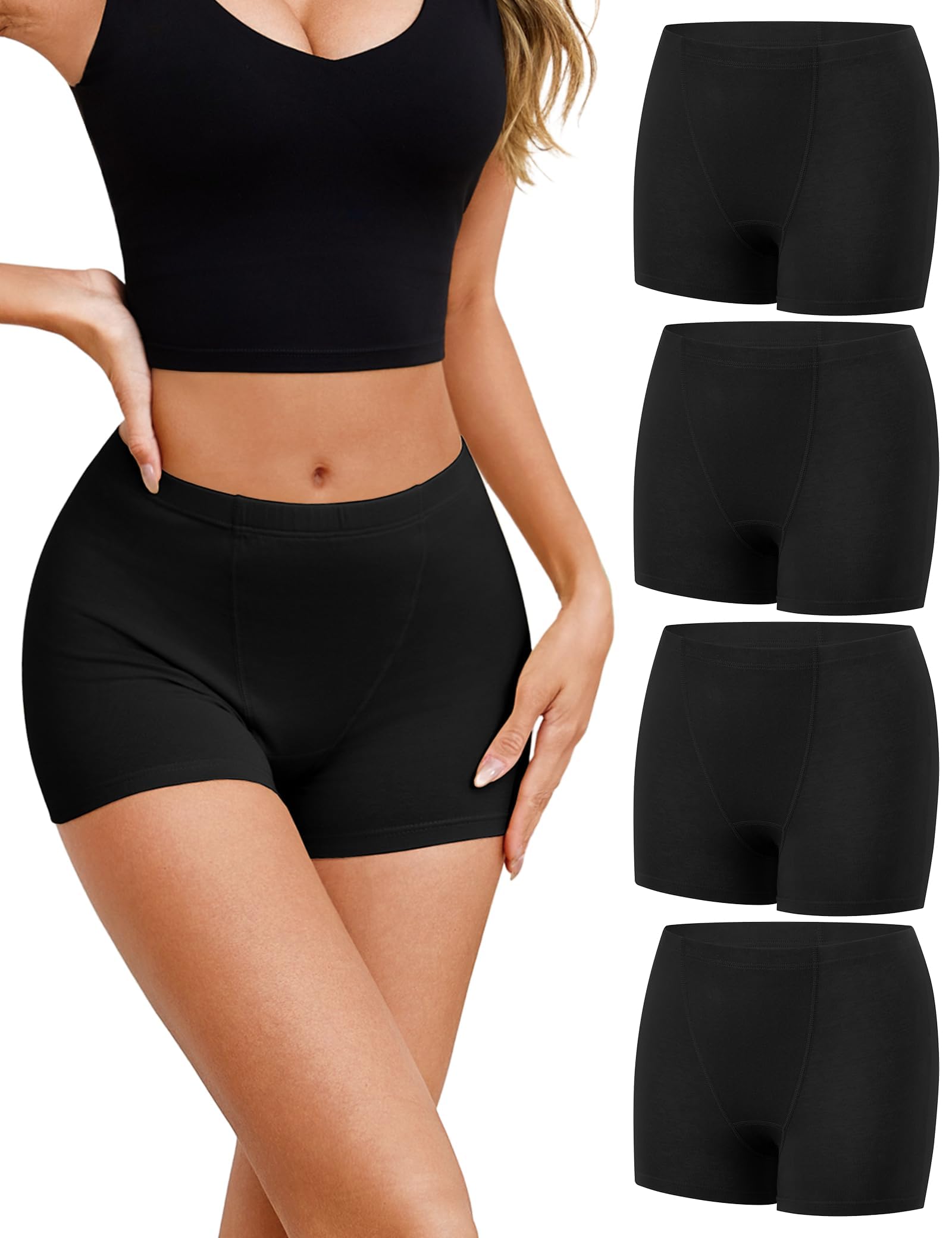 Ocexteur Boxershorts Damen Baumwolle Unterwäsche Frauen Unterhosen Damen Panty Shorts Atmungsaktiv Hipster Slip Mehrpack