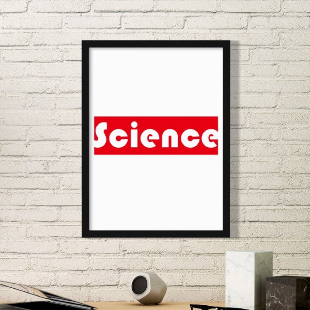 Art sciences rouge cadre photo noir medium pour sticker mural