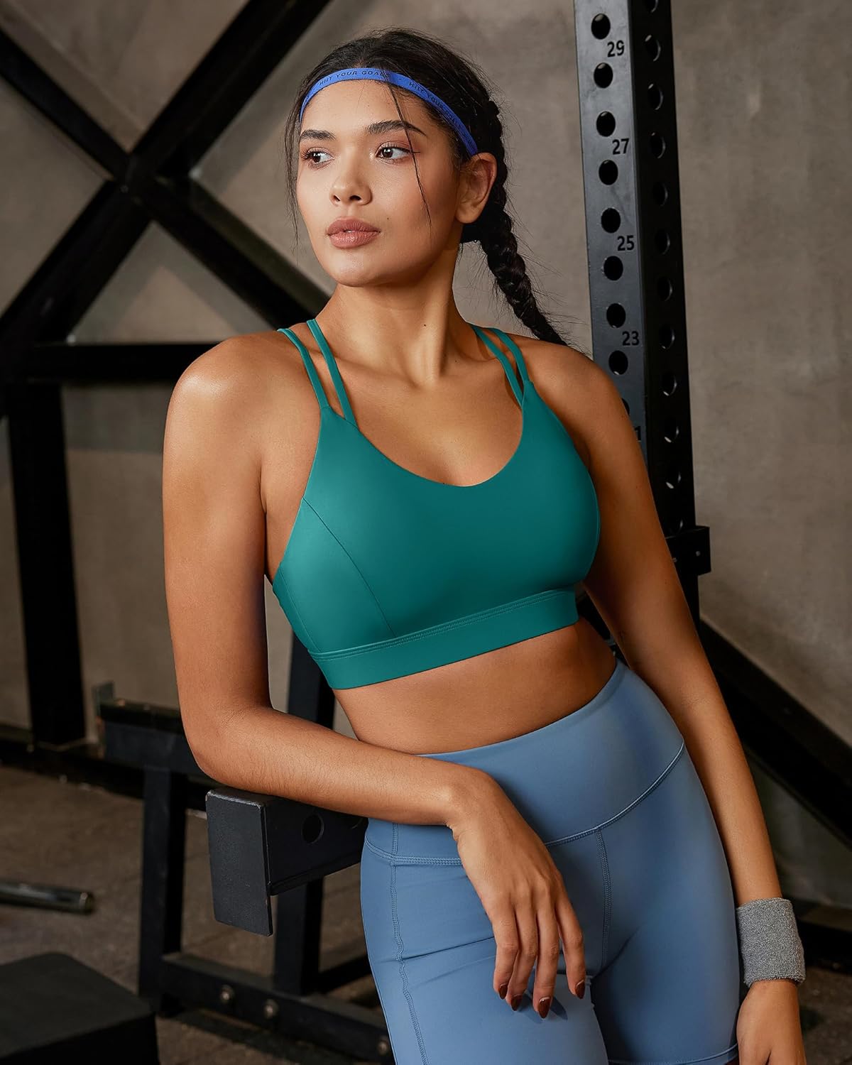 RUNNING GIRL Sports Bras for Women,Strappy Crisscross Back Padded Low Impact Running Sports Bra with Removable Cups - Image 9