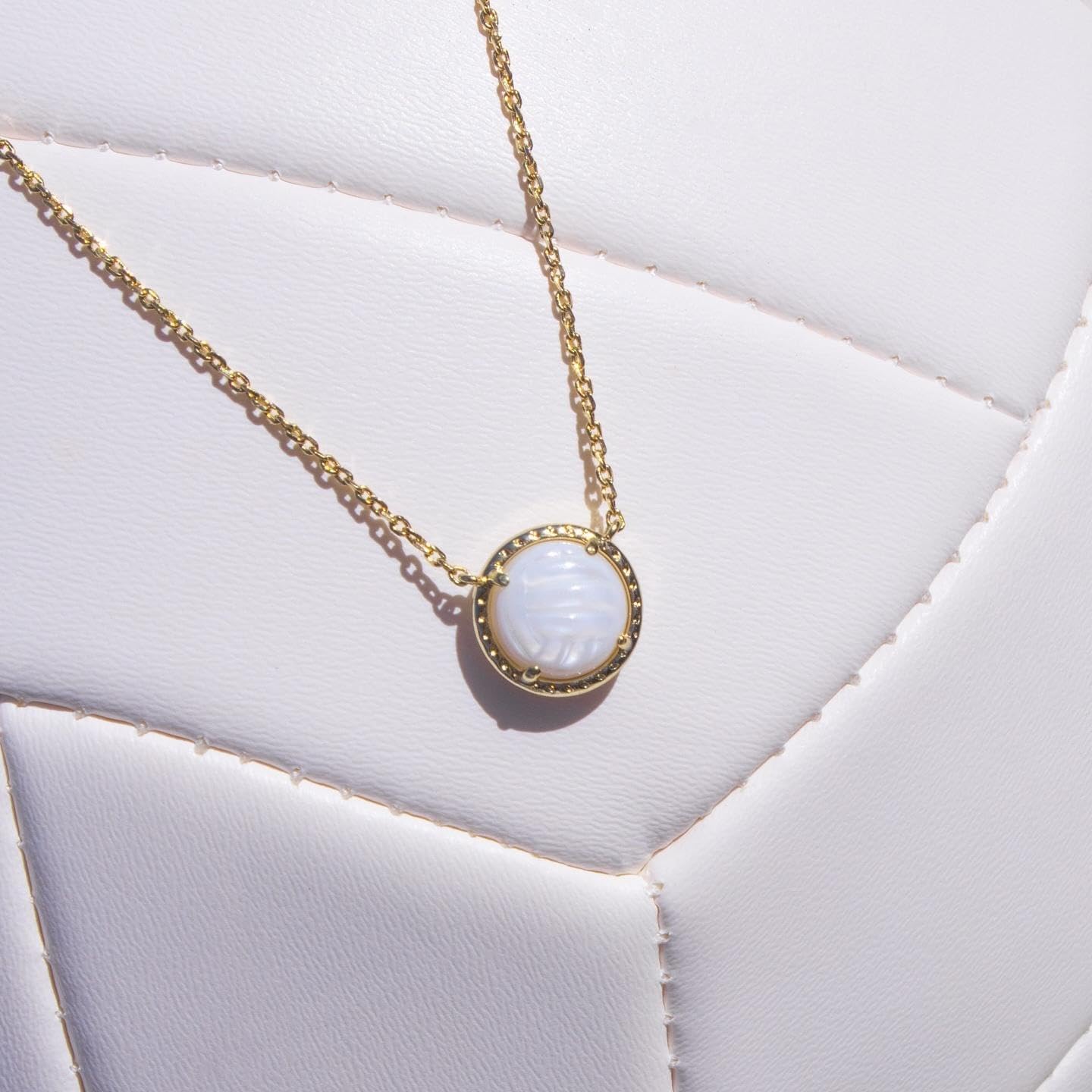 Volleyball Pendant Necklace for Women, Round White Enamel Charm with Adjustable Chain, Sports-Inspired Jewelry Gift - Athletic Charm for Players, Coaches, Moms, Teams - Image 2