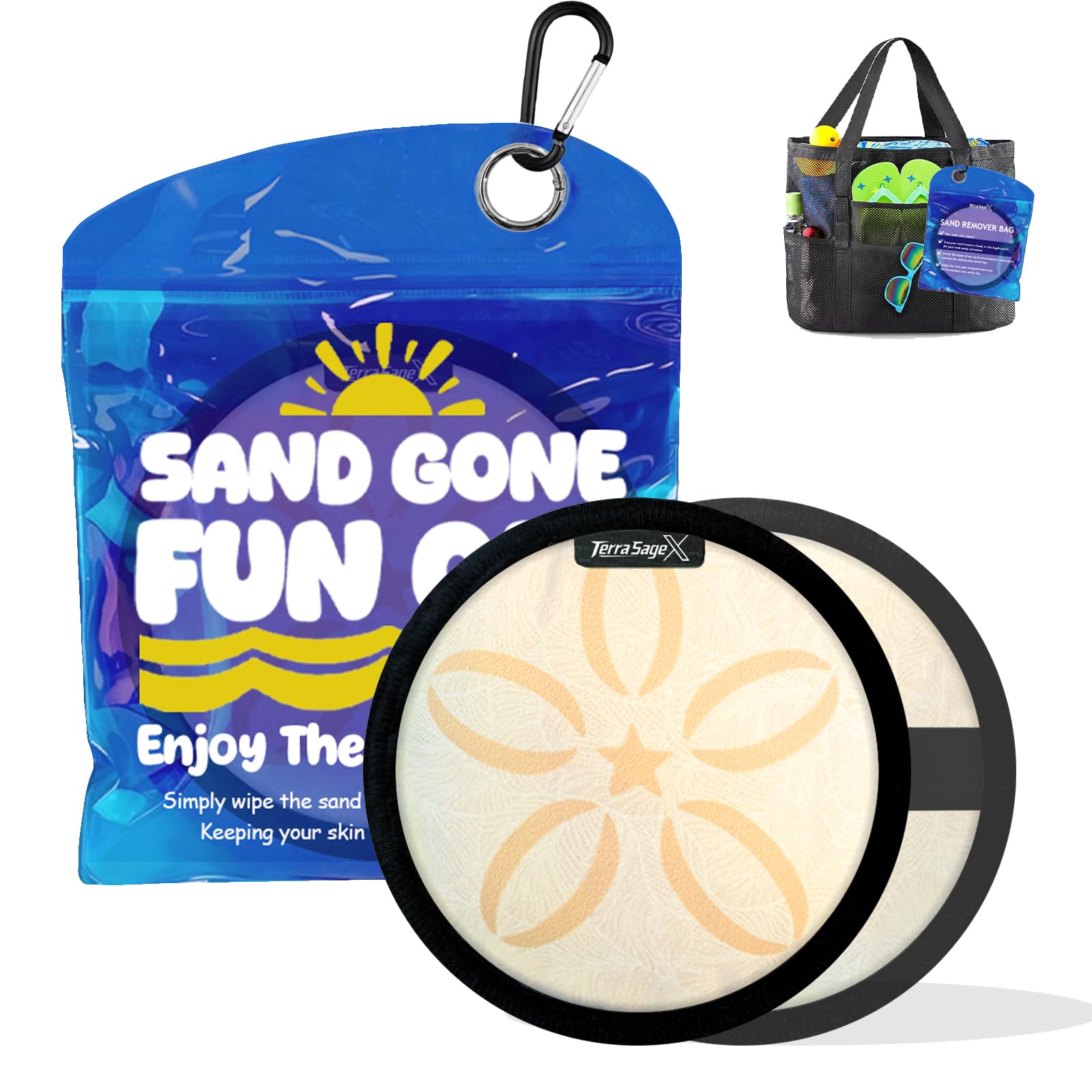 Sand Remover for Beach - Soft Quick Clean Mitt for Kids & Adults | Removes Sand in Seconds,Gentle on Skin,Reusable & Washable,Beach Vacation Essential,Perfect for Beach, Pool & Camping-image-45