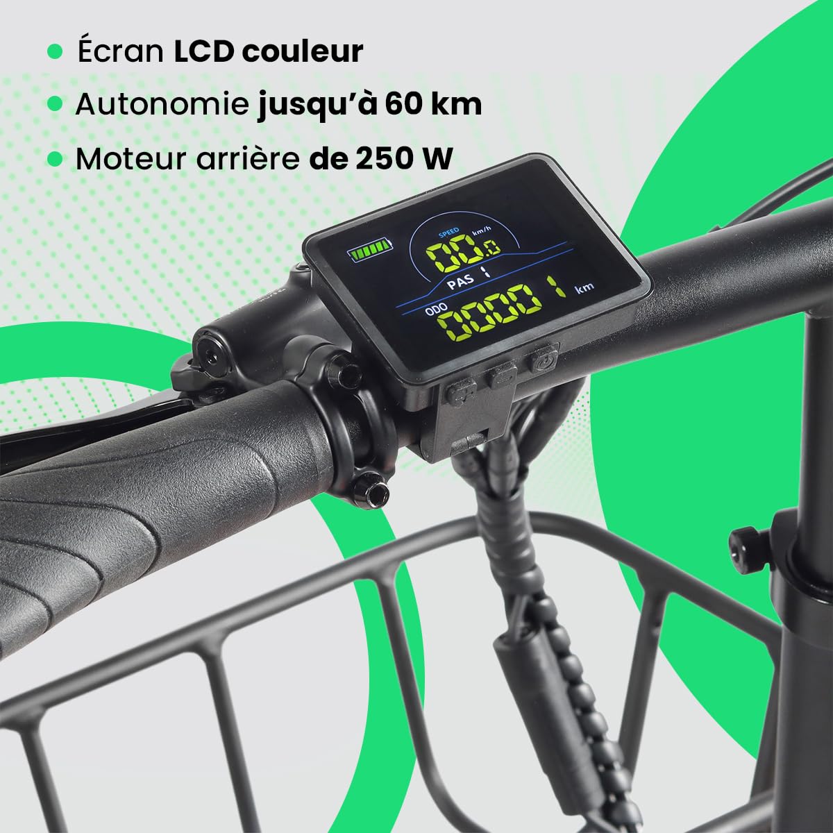 YOUIN NO BULLSHIT TECHNOLOGY Youin Luxor BK1716 Vélo électrique pliable Fat 20" Moteur 250W Batterie intégrée amovible Freins hydrauliques Changement de vitesse 7 vitesses Portée réelle de 60 km